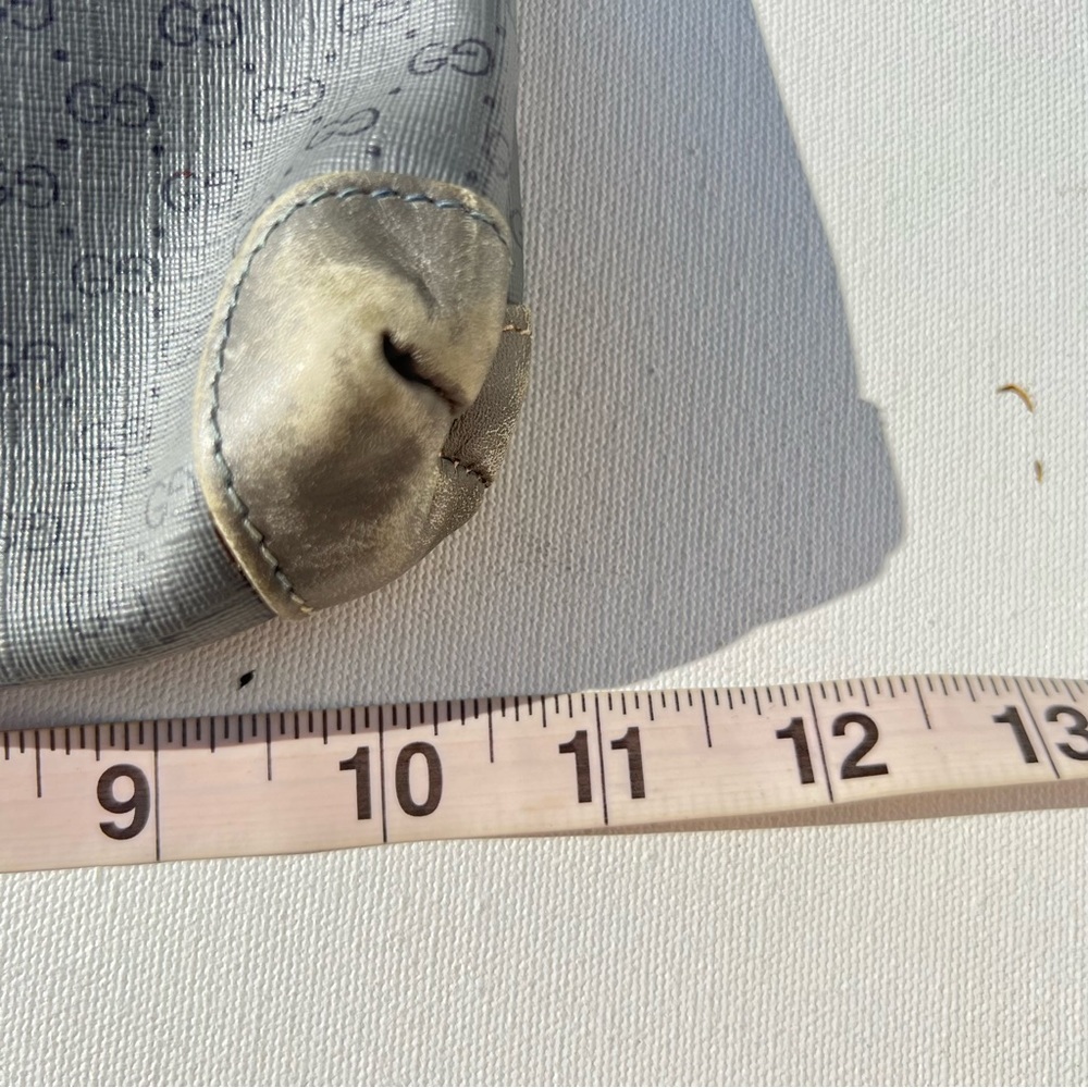 Gucci authentic gray logo clutch bag vintage - Picture 9 of 10